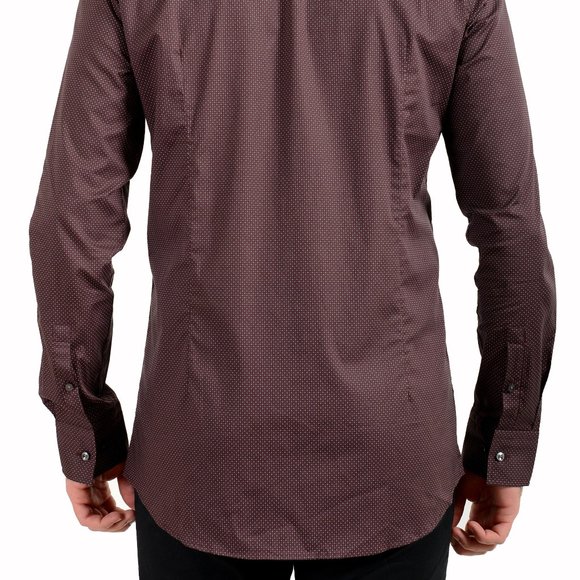 Hugo Boss Men's "Jason " Slim Fit Geometric Print Long Sleeve Dress Shirt - Picture 3 of 9